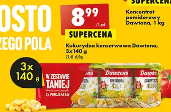 Biedronka Kukurydza konserwowa Dawtona, 3x 140 g oferta