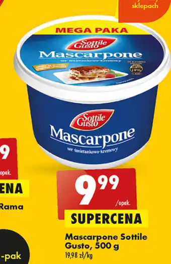 Biedronka Mascarpone Sottile Gusto, 500 g oferta