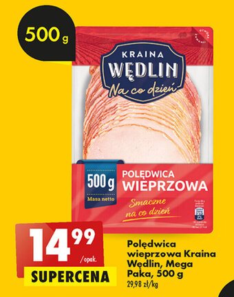 Biedronka Polędwica wieprzowa Kraina Wędlin, Mega Paka, 500 g oferta