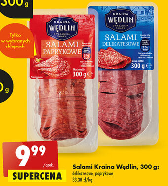 Biedronka Salami Kraina Wędlin, 300 g oferta