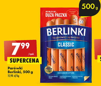 Biedronka Parówki Berlinki, 500 g oferta