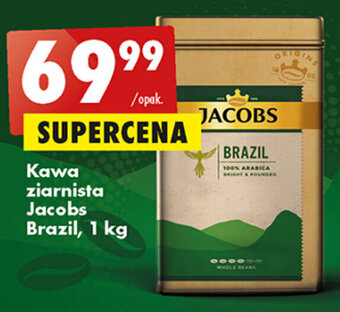 Biedronka Kawa ziarnista Jacobs Brazil, 1 kg oferta