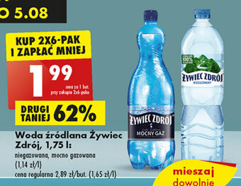 Biedronka Woda źródlana Żywiec Zdrój, 1,75 l oferta