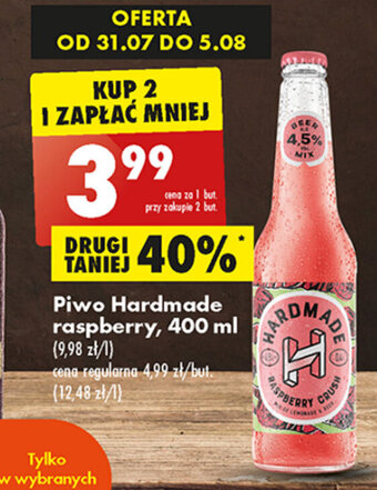 Biedronka Piwo Hardmade raspberry, 400 ml oferta
