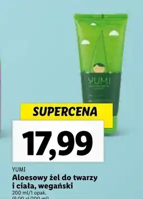 Lidl Żel do mycia twarzy yumi oferta
