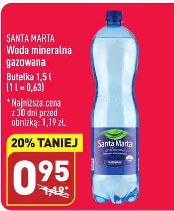 ALDI Woda mineralna santa marta oferta