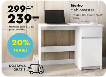 Biedronka Biurko Meblomaster wym.: 100 x 50 x 75 cm białe oferta