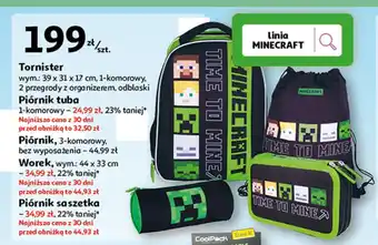 Auchan Tornister minecraft 39 x 31 x 17 cm oferta