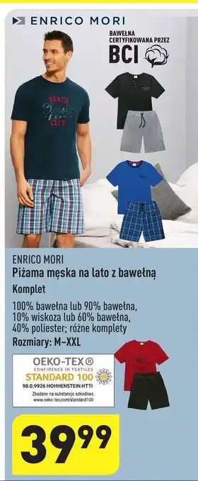 ALDI Piżama męska na lato z bawełną Komplet oferta