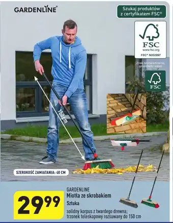 ALDI Miotła ze skrobakiem Sztuka oferta