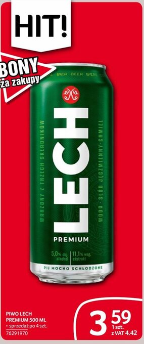 Selgros PIWO LECH PREMIUM 500 ML oferta