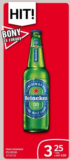 Selgros PIWO HEINEKEN 0% 500 ML oferta