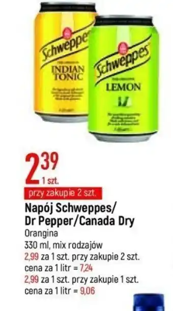 E.Leclerc Napój Schweppes/ Dr Pepper/Canada Dry Orangina 330ml oferta