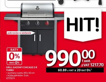 Selgros GRILL GAZOWY CHICAGO 3 R TURBO oferta