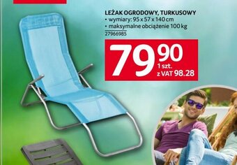 Selgros LEŻAK OGRODOWY, TURKUSOWY oferta