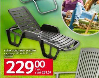 Selgros LEŻAK OGRODOWY LETTINO oferta
