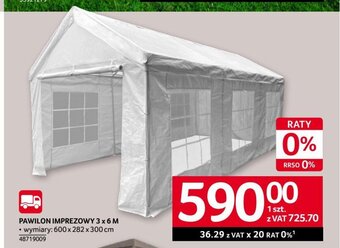 Selgros PAWILON IMPREZOWY 3 x 6 M oferta