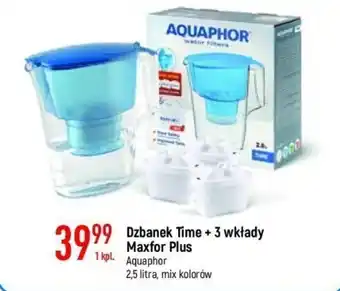 E.Leclerc Dzbanek Time + 3 wkłady Maxfor Plus Aquaphor 2,5l oferta