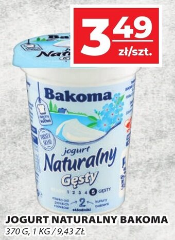 Top Market JOGURT NATURALNY BAKOMA 370 G oferta