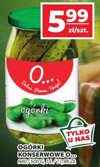Top Market OGÓRKI KONSERWOWE O... 840/500G oferta