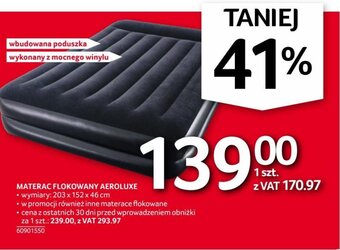 Selgros MATERAC FLOKOWANY AEROLUXE oferta