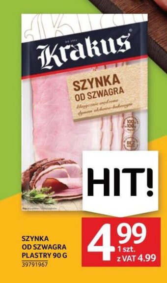 Selgros SZYNKA OD SZWAGRA PLASTRY 90 G oferta
