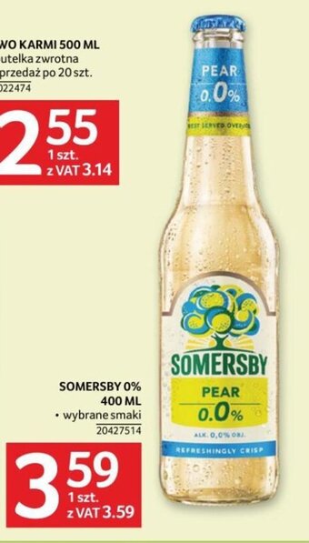 Selgros SOMERSBY 0% 400 ML oferta