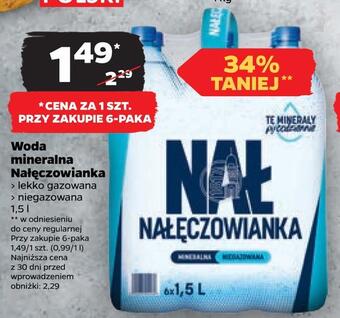 Netto Woda mineralna nałęczowianka oferta