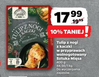 Netto Tulip z nogi z kaczki w przyprawach wolnogotowany sztuka mięsa oferta