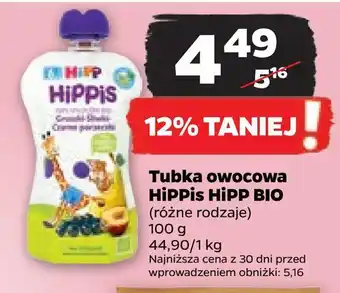 Netto Tubka owocowa hippis hipp bio oferta