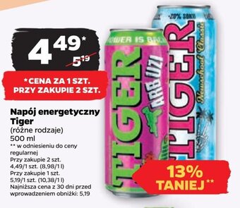 Netto Napój energetyczny Tiger 500 ml oferta