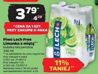Netto Piwo Lech Free Limonka z miętą 330 ml oferta