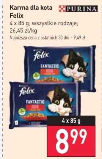 Stokrotka Karma dla kota Felix 4x85g oferta