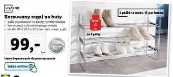 Lidl Regał rozsuwany na buty oferta