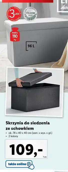 Lidl Skrzynia do siedzenia 78 x 40 x 40 cm oferta
