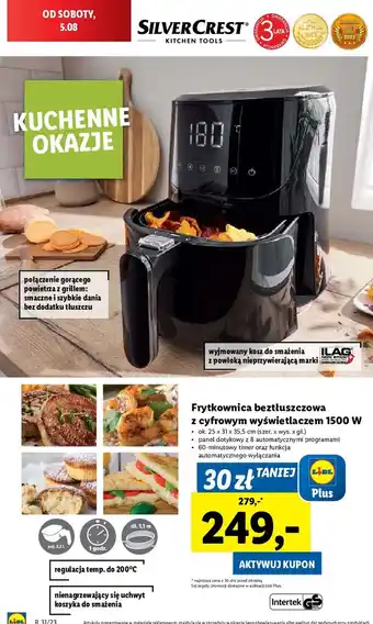 Lidl Frytkownica beztłuszczowa 1500 w oferta