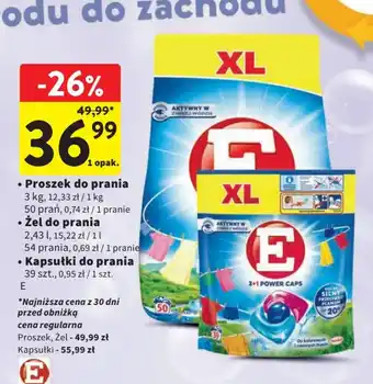Intermarche Proszek do prania 3 kg/ Żel do prania 2,43 l/ Kapsułki do prania 39 szt. oferta