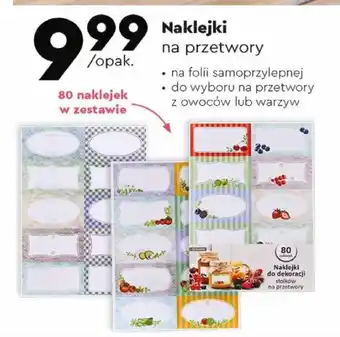 Biedronka Naklejki na przetwory 80 naklejek oferta