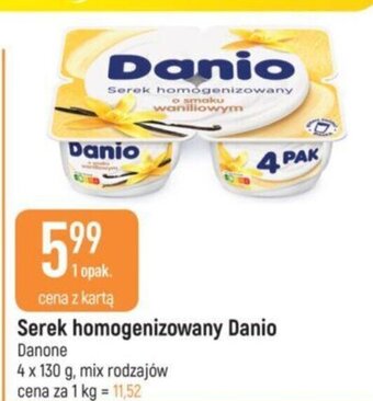 E.Leclerc Serek homogenizowany Danio 4 x 130 g oferta