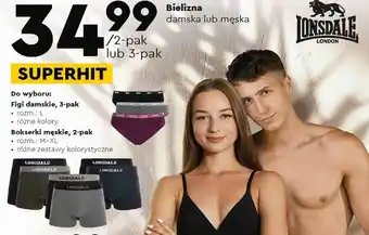 Biedronka Bielizna damska lub męska 2-pak/3-pak oferta