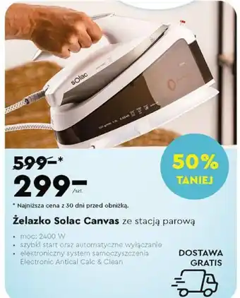 Biedronka Żelazko Solac Canvas ze stacją parową oferta