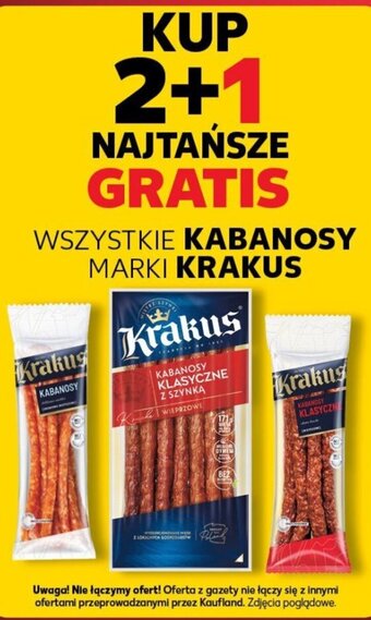 Kaufland WSZYSTKIE KABANOSY MARKI KRAKUS oferta