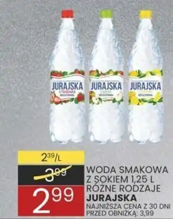 Wafelek WODA SMAKOWA Z SOKIEM 1,25 L ROZNE RODZAJE JURAJSKA oferta