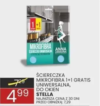 Wafelek ŚCIERECZKA MIKROFIBRA 1+1 GRATIS UNIWERSALNA, DO OKIEN STELLA oferta