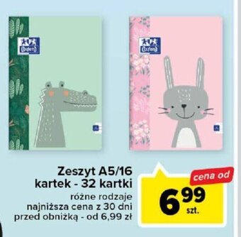 Carrefour Zeszyt A5/16 kartek - 32 kartki oferta
