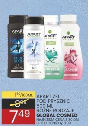 Wafelek APART ZEL POD PRYSZNIC 500 ML GLOBAL COSMED oferta