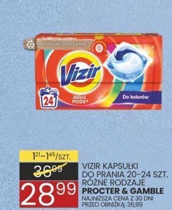 Wafelek VIZIR KAPSUŁKI DO PRANIA 20-24 SZT. RÓŻNE RODZAJE PROCTER & GAMBLE oferta