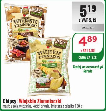 Eurocash Chipsy Wiejskie Ziemniaczki 130g oferta