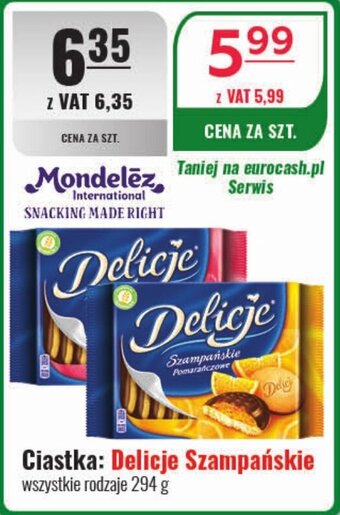 Eurocash Ciastka Delicje Szampańskie 294 g oferta