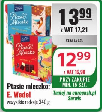 Eurocash Ptasie mleczko E. Wedel 340g oferta